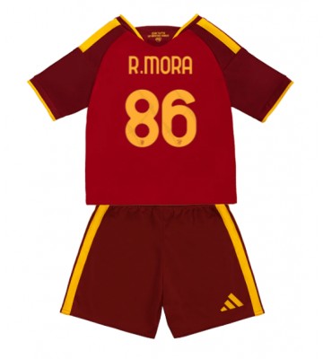 AS Roma Rodrigo Mora #86 Hemmaställ Barn 2026-27 Kortärmad (+ Korta byxor)